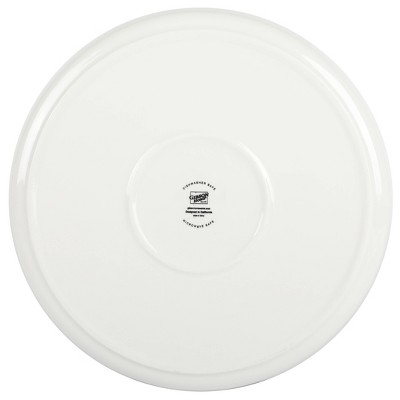 Oslo White Porcelain Dinnerware Set with Black Rim, Service for 4
