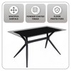 LeisureMod Elega Modern Dining Table Rectangular Tabletop and Durable Black Stainless Steel Base for Kitchen and Dining Room - 4 of 4