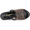 Allegra K Women's Glitter Platform Slip on Wedge Slide Sandals - 3 of 4
