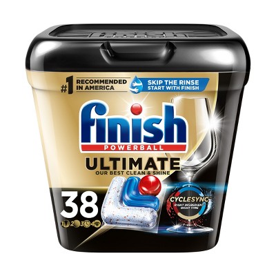 Finish Ultimate Dishwasher Detergent Tabs with CycleSync Technology - 38ct