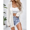 Women Crochet Lightweight Cardigan Cover Up Open Front Long Sleeve Summer Cardigans 2024 - 3 of 4