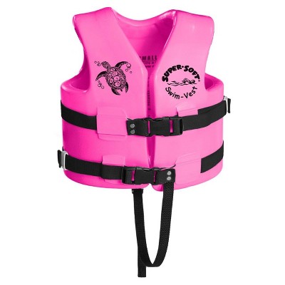 TRC Recreation Super Soft USCG Childs Vinyl-Coated Foam Swim Vest, Small, Pink