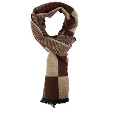 Unique Bargains Men's Fashionable Rectangle Long Knitted Warm Winter Soft Scarves Wrap Shawl