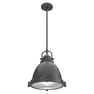 Hunter Fans 14" Bridgemoor Ceiling Light Noble Bronze Finish - Modern Industrial 2-Bulb Pendant for Farmhouse Style Spaces - 1 of 4