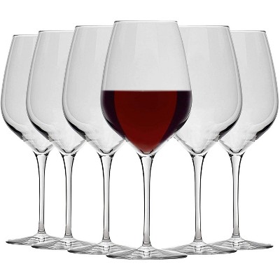 Bormioli Rocco InAlto Tre Sensi Wineglass, Large, 6-Piece, 18.5 oz, Clear
