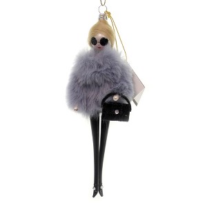 Italian Ornaments 7.25 In Uptown Shopping Stroll Sophisticated Lady Fur Tree Ornaments - 1 of 3