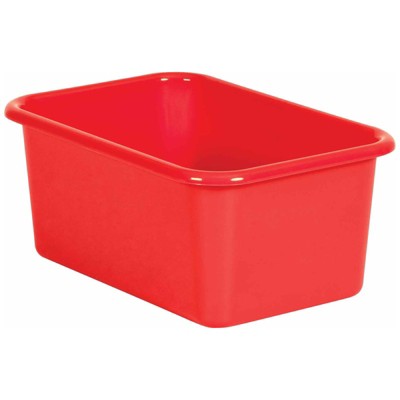 Teacher Created Resources Red Small Plastic Storage Bin (Pack of 6)