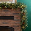 FIONECA 9ft Greenery Christmas Garland With Lights (Set of 2) - 2 of 4