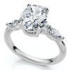 Pompeii3 1 3/4Ct Oval Diamond Nadia Engagement Ring 14k Gold or Platinum Lab Created - 3 of 4