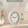 Aoibox Vintage Table Clock on Stand, French Rustic Style Antique Gold Mantel Clock for Living Room, Farmhouse, Bedroom, Desk, Shelf Decor - 3 of 4