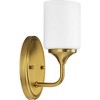 Progress Lighting Lynzie 1-Light Bath Vanity Light, Brushed Gold, Etched Opal Glass, Damp Rated - 2 of 4