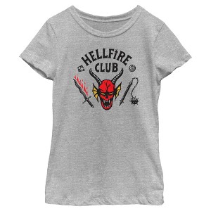 Girl's Stranger Things Welcome to the Hellfire Club T-Shirt - 1 of 4