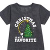 - Peanuts - Christmas Is My Favorite Graphic Short Sleeve Fleece Dress - 2 of 4