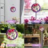 AUFURI 6 in. Purple Stained Glass Suncatchers with hook, Bird and Flowers Suncatcher for Window - 4 of 4