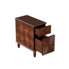 PAGED Tall Nightstand with 3 Drawers and Adjustable Shelves, Modern Wooden Side Table with Outlet, Bedside Cabinet for Bedroom, Living Room - 4 of 4