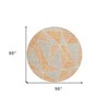 Orange Gray And Silver Geometric Washable Indoor Outdoor Area Rug - 3 of 4