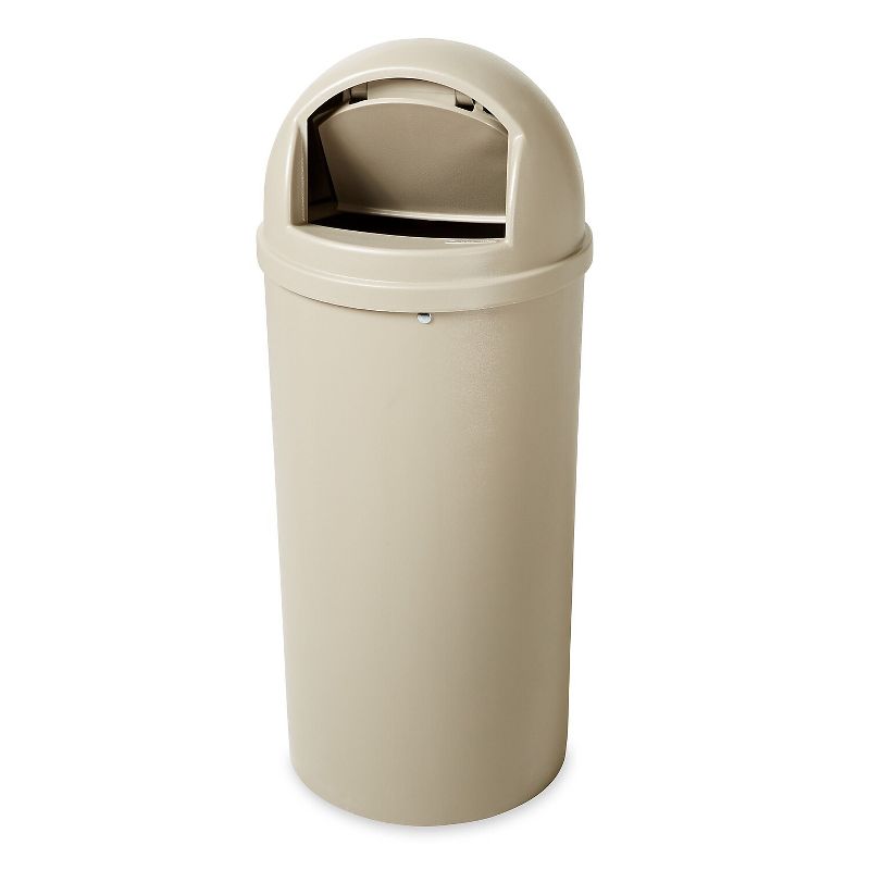 Rubbermaid Commercial Marshal Classic Container Round Polyethylene 15gal Beige 816088BG, 5 of 7