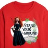 Disney Merida Stand Your Ground Cropped Long Sleeve Crew Neck Sweatshirt - Red - X-Large - 2 of 3