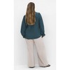 Women's Plus Size Maia Top - teal | CITY CHIC - 3 of 4