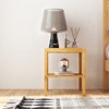 Tangkula Bamboo Nightstand Set of 2 2-tier Side Table w/ Bottom Shelf Square End Table Beside Sofa & Bed Compact Nightstand for Small Space - 3 of 4