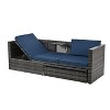 Bestier Patio Furniture Sets, Outdoor Wicker Conversation Set with Lift Top Table, Adjustable Backrest, Ottomans, Modular Sectional Sofa for Backyard - 2 of 4