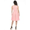 White Mark Women's Solid Fit and Flare Dress - 3 of 4