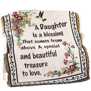 Collections Etc Floral Treasure Blessings Throw Blanket