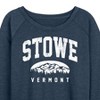 Women's - Instant Message - Stowe Vermont Lightweight French Terry Wide Neck Long Sleeve Graphic Shirt - 2 of 4