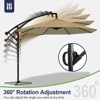 Maggift 9.5ft Large Patio Umbrella, Umbrella Outdoor Patio with Stand, Patio Table Umbrella, Market Umbrella for Pool Lawn Garden, Brown 181.1" - 4 of 4