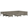 vidaXL Patio Furniture Set Garden Sofa Set with Cushions Gray Poly Rattan - 4 of 4