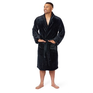 Northwest Silk Touch L/XL Bath Robe Jet Black 26x47 Inches - 1 of 4