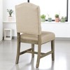 Modern 4-Piece Upholstered Dining Chair Set with Rubber Wood Legs and Button Tufting, Comfortable High-Back Chairs for Dining Room or Kitchen - 3 of 4