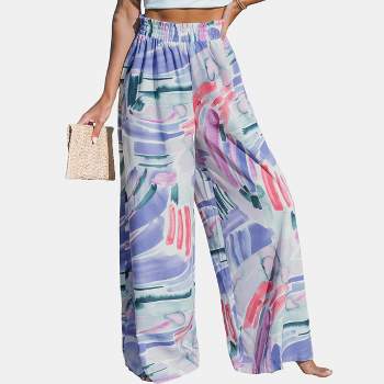 Women's Abstract Print Paperbag Pants -Cupshe