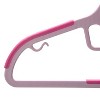 Simplify 12pk Kids' Razor Thin S-Shape Suit and Shirt Hanger with Tie Bar Pink: Metal & TPR, Multipurpose, 12ct - image 3 of 4