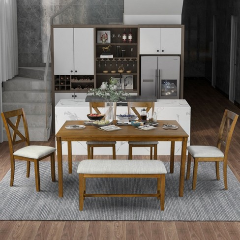 Modern rectangular dining online table set