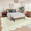 Coucheta Scalloped Hallway Runner Area Rug, Washable Non-Slip Low Pile Area Rug for Kitchen, Entryway, Living Room, Multi-Color & Size - 4 of 4
