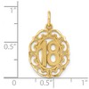 Black Bow Jewelry 14k Yellow Gold 18 Oval Charm or Pendant, 14mm - 4 of 4