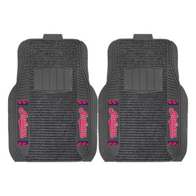 MLB Cleveland Indians Deluxe Car Mat Set - 2pc