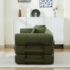 78.5" Corduroy Folding Convertible Sofa Bed with 2 Pillows and No Assembly Needed - 3 of 4