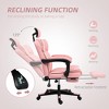 QingMoon Modern Gaming Office Chair, PU Leather Desk Chair, Ergonomic Computer Chair, with Reclining Function and Footrest for Home - 3 of 4