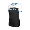 MLB Miami Marlins Women's Bi-Blend Ringer T-Shirt - 2 of 4