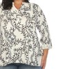 White Mark Plus Size Paisley Button Front Tunic Top - 4 of 4