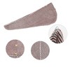 Unique Bargains Women Soft Pinstripe Hair Towel 1 Pc - 3 of 3