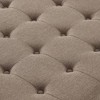 PAGED Traditional Button-Tufted Ottoman with Storage, Large Square Storage Bench with Spindle Legs & Nail Trims, Upholstered Ottoman Coffee Table - 3 of 4
