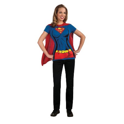 Women’s Supergirl™ Shirt Costume with Cape