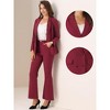 Allegra K Women's Business Work Notched Lapel Blazer and Long Pants 2 Pieces Suit Set - 2 of 4