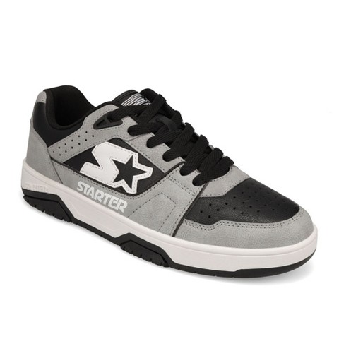 Мужские Starter Mens Fast Break Low Genuine Leather Sneaker, Gray/Black, Size 8