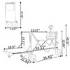 Grungis 480lbs Heavy Duty Folding Wagon Cart,All-Terrain Shopping Cart with Removable Tailgate,Weatherproof Utility Cart for Camping,Shopping - 3 of 4