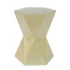 Modern Hexagonal Outdoor End Table – Textured Iron Patio Accent Table for Indoor and Outdoor Use, Patio SideTables -Christopher Knight Home - 3 of 4