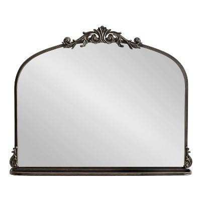 Arendahl Black Iron Arch Vanity Mirror with Shelf